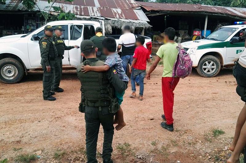 La policía del Meta rescató a seis menores de edad fugados de sus hogares
