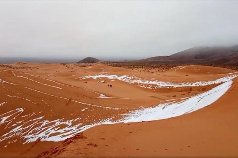 Tormenta de nieve en el Sahara