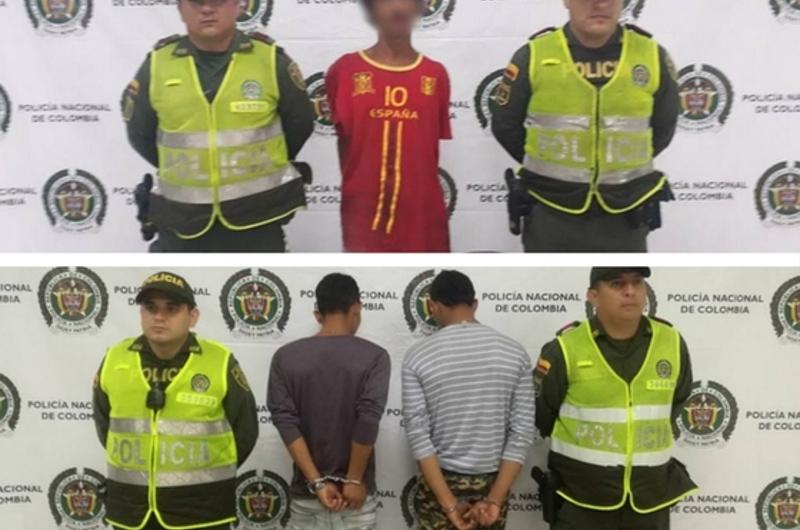 Se captura en Villavicencio, tres delincuentes por delito de hurto