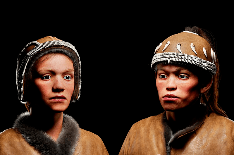 Reconstrucción detallada de dos adolescentes que vivieron hace 30.000 años