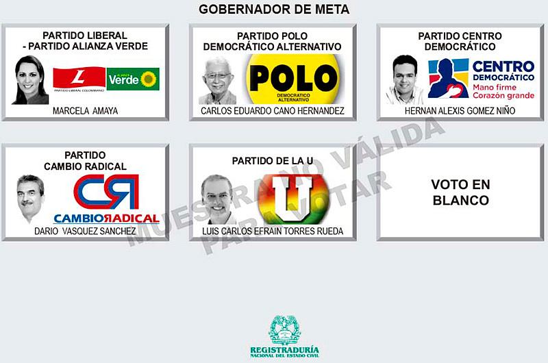 Registraduría emitió modelo de tarjetones electorales para los comicios del 25 de octubre